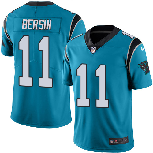 Men's Elite Brenton Bersin Nike Jersey Blue - #11 Rush NFL Carolina Panthers